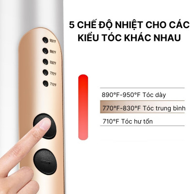 Lược điện tạo kiểu ion âm SOKANY SK-1008, 5 chế độ nhiệt cho các kiểu tóc khác nhau, giúp tóc siêu thẳng, chuẩn salon tại nhà - HÀNG CHÍNH HÃNG