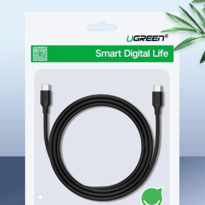 Ugreen UG50996US286TK 0.5M màu đen Dây USB 2 đầu Type C - HÀNG CHÍNH HÃNG