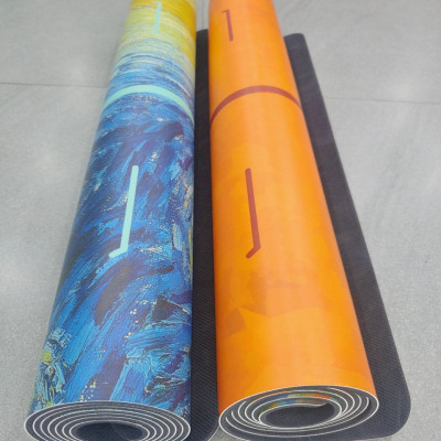 Thảm Yoga Cao su PU Định Tuyến Chống Trượt, Thấm Hút Mồ Hôi PRO-CARE Tranh Vẽ Van Gogh - Tặng Túi