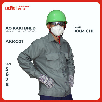 Áo kaki Bảo Hộ Lao Động Chất Liệu Thấm Hút Mồ Hôi Thoáng Mát Bền Đẹp - Mã AKKC01