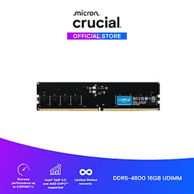 Ram PC Crucial DDR5 16GB Bus 4800 – CT16G48C40U5 - Hàng chính hãng