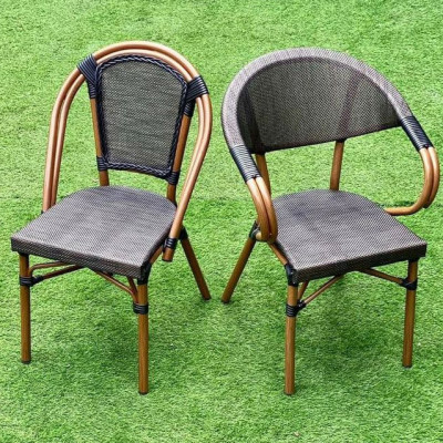 Bộ bàn cafe vuông mặt lưới Texilen ốp kính 4 ghế SL TE2029-70A / CC2005-A Nội thất Capta