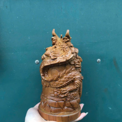 Tượng đạt ma sư tổ ngồi thiền xông trầm bằng gỗ bách xanh thơm nức cực đẹp kt 20×11cm 