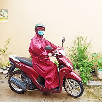 Áo Mưa Kín Hông Không Xẻ Tà, Áo Mưa Bít Vải Dù Cao Cấp Siêu Dày,  Màu Sắc Cá Tính Cho Nam Và Nữ