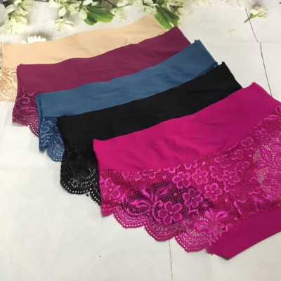 Combo 10 Quần Lót Nữ Vải Su Thông Hơi Phối Ren Sexy- Giao Nhiều Màu