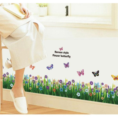 [ Size Lớn ] Decal dán tường kết hợp Bụi Tre - Cửa Sổ - Chân Tường Hoa AM9104-AY701-AY823