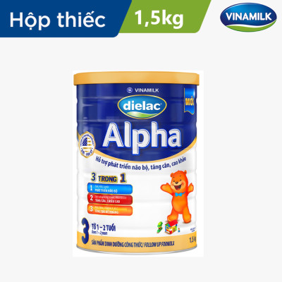 Sữa Bột Vinamilk Dielac Alpha Step 3 Hộp Thiếc (1500g)