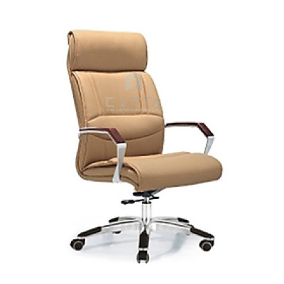 Ghế làm việc dành cho Giám đốc nệm dày màu đen CM4112-P1 Nội thất Capta 