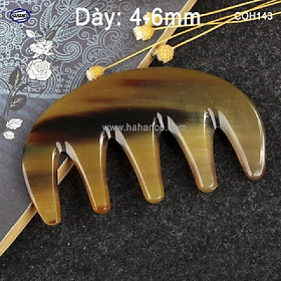 Lược sừng răng thưa thần thánh - COH143 (Size: S - 9cm) Massage đầu giúp lưu thông máu đả thông kinh mạch 