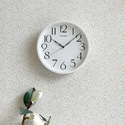 Đồng hồ Rhythm CMG623NR03- Kt 25.5 x 3.5cm, 470g, Vỏ nhựa. Dùng Pin.