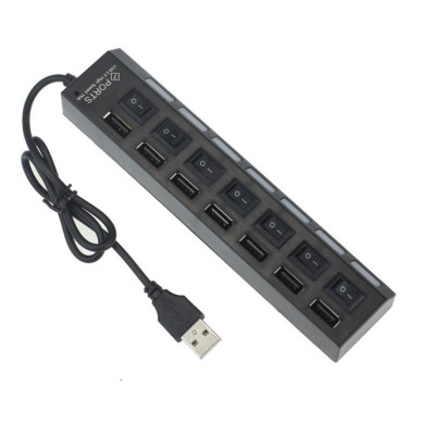 Hub USB 7 cổng có công tắc - Hàng Nhập Khẩu