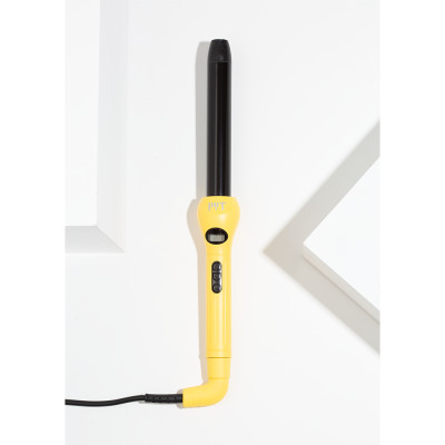 Máy Uốn Kỹ Thuật Số Bằng Sứ Phủ Tourmaline PYT Digital Curling Wand 25mm - Màu Vàng - Nhiệt Hồng Ngoại XaMàu Vàng - Tặng Kèm Găng Tay Chịu Nhiệt