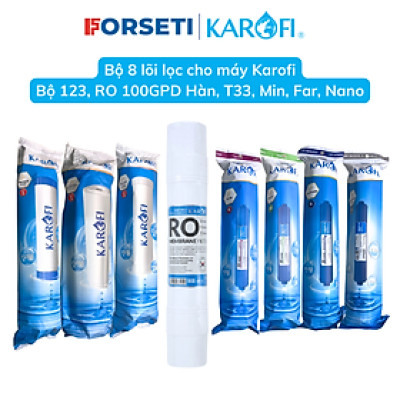 Combo 8 lõi lọc nước Karofi Hàng chính hãng dùng cho máy lọc nước Karofi 8 cấp S-S038