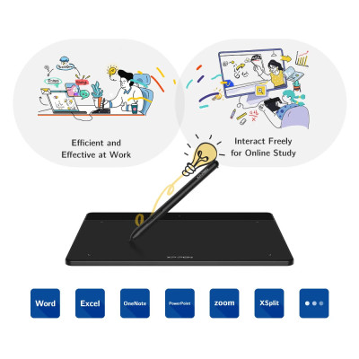 Bảng Vẽ Điện Tử XP-Pen Deco Fun L 10X6.27 inch Android Hỗ Trợ Cảm ứng Nghiêng kèm Bút Vẽ Không Sạc P01 - Hàng Chính Hãng - Red