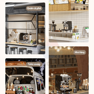 Máy pha cà phê chuyên nghiệp Gemilai CRM3200D năng suất 150 cúp, chuyên gia Espresso cho quán cafe, takeaway, nhà hàng, hàng chính hãng