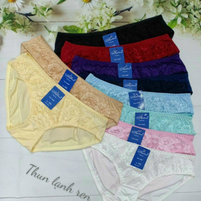 Combo 10 quần lót thun lạnh ren trước  Nhiều màu hàng việt nam - 10 Cái Đủ màu Size 2XL