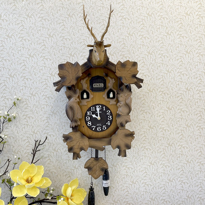 Đồng hồ Cuckoo Rhythm 4MJ419-R06. Kt 38.2 x 77.0 x 29.0cm, 1.67kg. Vỏ gỗ. Dùng Pin.