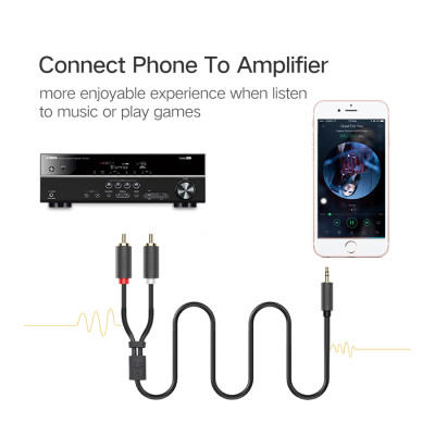 Cáp Audio 3.5mm to AV hoa sen (RCA) dài 5M Ugreen 10513 - Hàng Chính Hãng