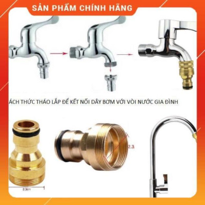 ️ Bộ dây vòi xịt nước rửa xe, tưới cây , tăng áp 3 lần, loại 7m, 10m 206701 đầu đồng, cút,nối vàng