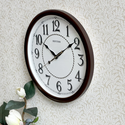 Đồng hồ Rhythm CMG612NR06 Kt 39.8 x 4.4cm, 1.09kg Vỏ nhựa. Dùng Pin.