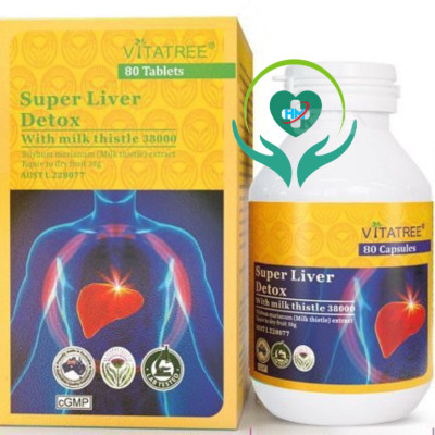 Viên uống Giải độc gan Vitatree Super Liver detox, lọ 80v, nhập khẩu Úc