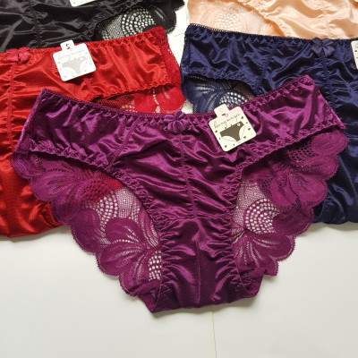 combo 5 chiếc quần lót ren lụa đính nơ phong cách tiểu thư cực xinh