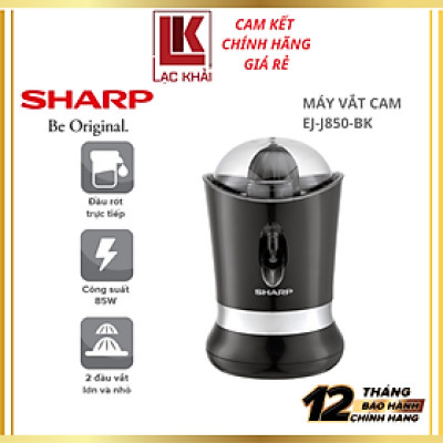 Máy vắt cam Sharp 85W EJ-J850-BK, Màu đen - Vòi chống nhỏ giọt - Hàng chính hãng