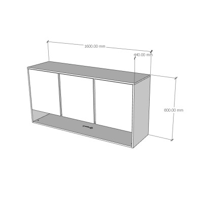 [Happy Home Furniture] SCANDINA, Tủ đựng đồ 3 cánh mở , 160cm x 44cm x 80cm ( DxRxC), TCM_096