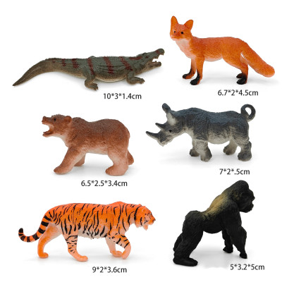 Bộ 24 đồ chơi Thú Rừng Châu Phi đặc nguyên khối thế giới động vật Animal World vua sư tử cho bé