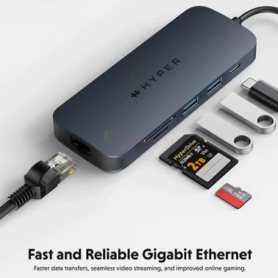 Cổng chuyển đổi HyperDrive Next 8-in-1 USB-C for Pro-grade Productivity HD4004GL - Hàng chính hãng