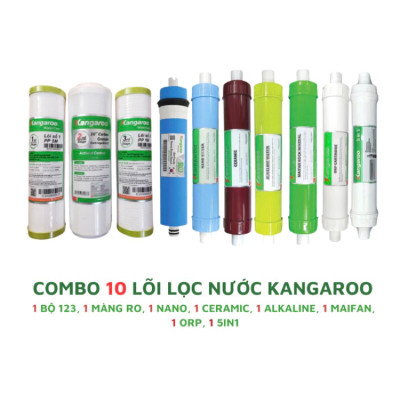 [Trọn Bộ] 10 Lõi Lọc Nước KANGAROO - Hàng chính hãng - Dùng thay cho máy lọc KG10A3