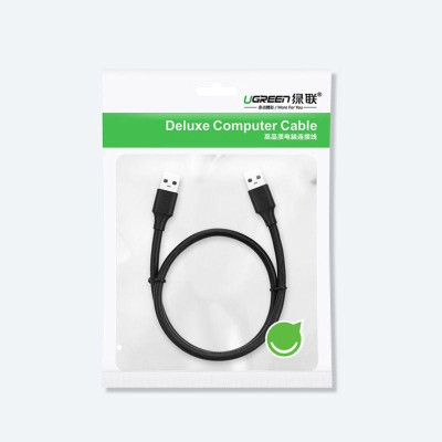 Ugreen UG10309US102TK 1M màu Đen Cáp 2 đầu USB 2.0 vỏ nhựa PVC - HÀNG CHÍNH HÃNG