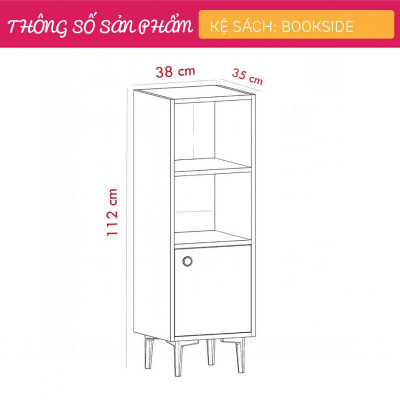 Giá sách đơn giản từ gỗ MDF SMLIFE Brookside