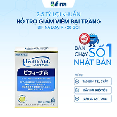 Men vi sinh Bifina R 20 gói - Dành cho người bị viêm đại tràng, rối loạn tiêu hóa