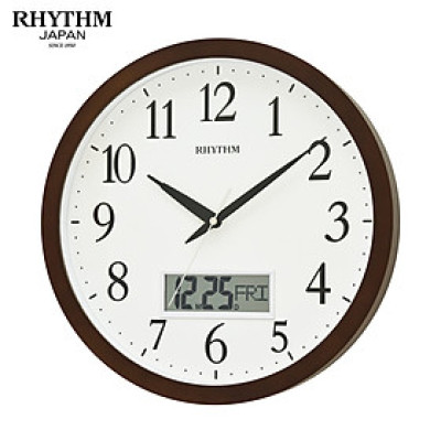Đồng hồ Rhythm CFG903NR06 Kt 33.5 x 4.0cm, 1.45kg Vỏ gỗ, dùng PIN.
