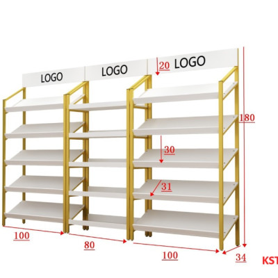 Kệ trưng bày sản phẩm, hàng hóa , kệ trang trí khung sắt mặt gỗ KST416- Nội thất lắp ráp Viễn Đông Adv