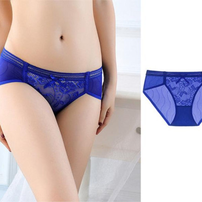  Quần lót nữ ren xuyên thấu - Màu xanh