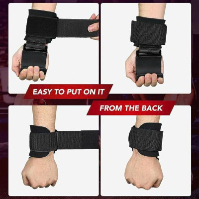 Quấn Cổ Tay (3 Màu) Tập Xà Đơn Có Móc Thép , Găng Tay Có Móc Thép Nâng Tạ