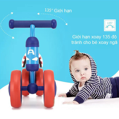 Xe thăng bằng, Xe chòi chân 4 bánh tự cân bằng cho bé yêu - siêu dễ thương - TẶNG KÈM TRANH GHÉP 9 MẢNH CHO BÉ