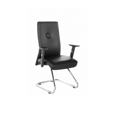 Ghế phòng họp chân quỳ inox bọc da SMLIFE Milcah