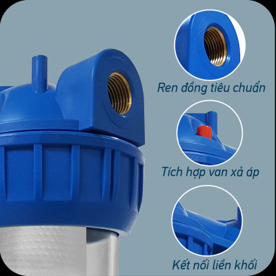 Bộ lọc nước sinh hoạt nhiễm phèn Partek series P1020-2PRS-H cao cấp - hàng chính hãng