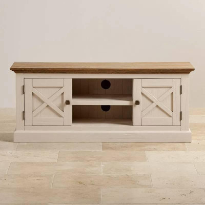 Tủ TV 2 Cánh Seychelles Gỗ Sồi Ibie LV2SEYO - Trắng (140 x 42 cm)