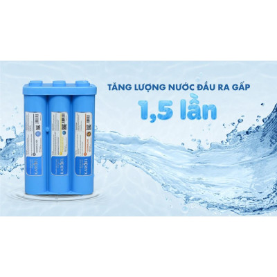 Bộ lõi Smax hiệu suất cao Karofi H.P 6.2, Bộ gồm 6 lõi T33-GAC, Mineral, ORP Alkaline, Nano Sliver, Tourmaline, Hydrogen, Hàng chính hãng