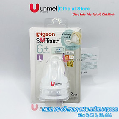 Núm Ty Silicone Siêu Mềm Plus Pigeon  (Size L)