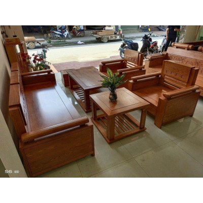 Bàn ghế salon gỗ sồi - Đồ Gỗ Bình Long 0388 639 288