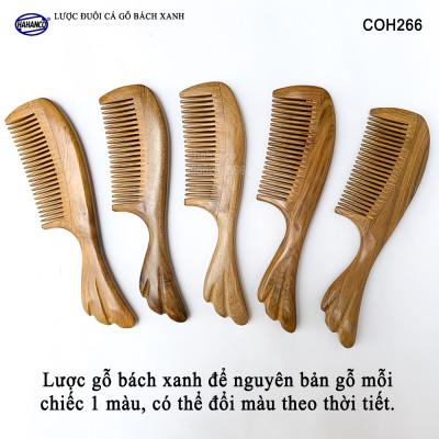 Lược đuôi cá gỗ Bách Xanh mùi thơm nhẹ (Size: M - 16cm) COH266 - Ghép Răng Tăng Độ Bền Khi Chải Tóc - Chải tóc làm dịu tâm trí, đỡ căng thẳng - Giúp Tóc Suôn & Mềm Không Làm Rụng