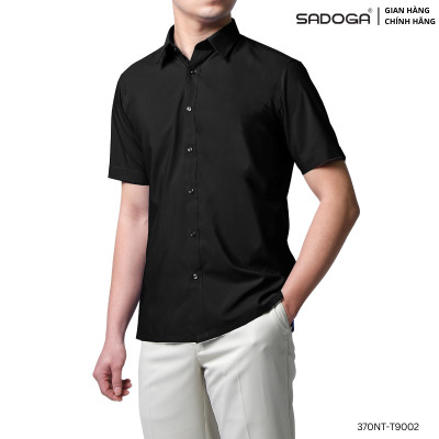 Áo Sơ Mi Nam Thoáng Mát Sadogaa Ngắn Tay Dáng Regular Fit, forn áo đẹp, chất liệu cao cấp T9002