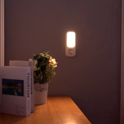 Đèn Ngủ Cảm Ứng Thông Minh Sử Dụng Pin Sạc FEIDASH TB-38SL - Cảm Ứng Nhạy Bén Khi Có Chuyển Động - Chiếu Sáng Đa Chức Năng, Có Thể Cầm Tay Sử Dụng Như Đèn Pin - Sạc Bằng Cáp Sạc USB-C Và Sạc Không Dây Qua Đốc Sạc Adapter