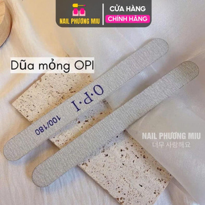 Dũa Mỏng OPI Lốc 50 Cái Độ Nhám 100/180 Thân Cứng, Không Xẹp, Cầm Chắc Tay Làm Nail Tiện Lợi