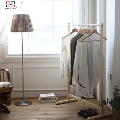 [ NGANG 86 ] GIÁ TREO QUẦN ÁO GỖ LẮP RÁP HÀN QUỐC MWFURNITURE - SINGLE HANGER NATURAL